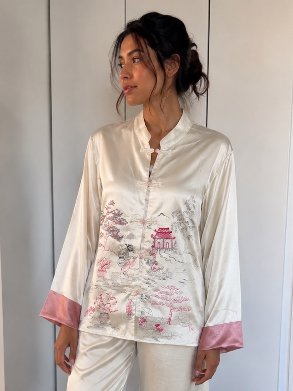 Chinese Collar Silk Jacket Top- New With Tags!
